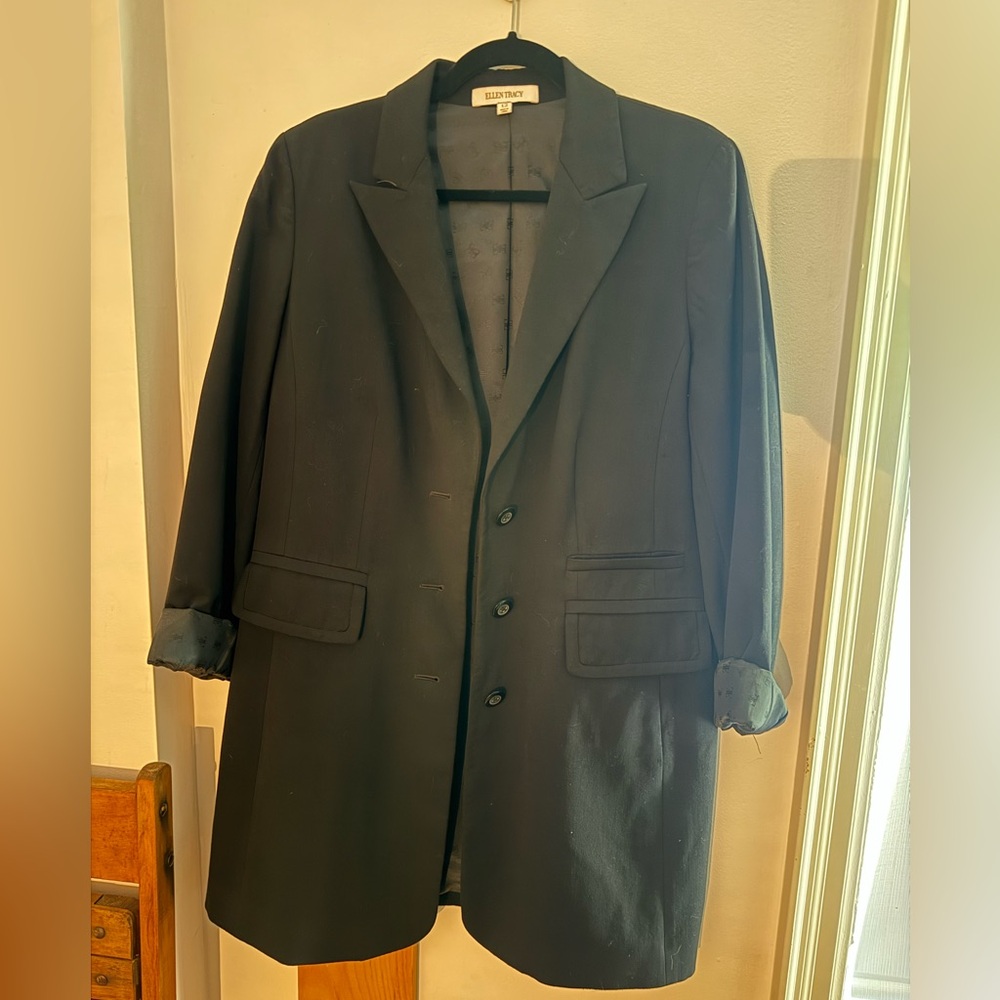 Vintage Ellen Tracy Wool Blend Blazer 12